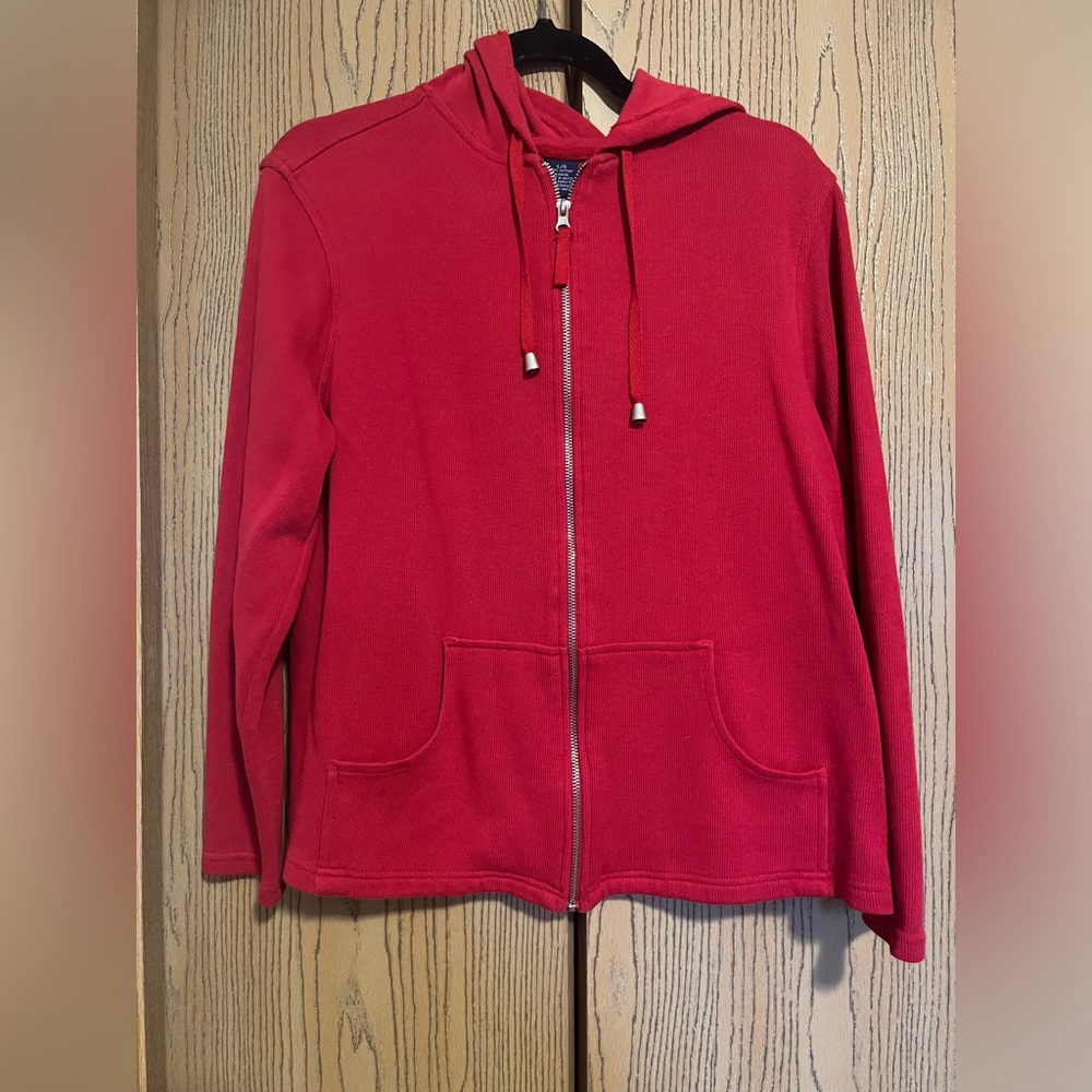 Woman zip up